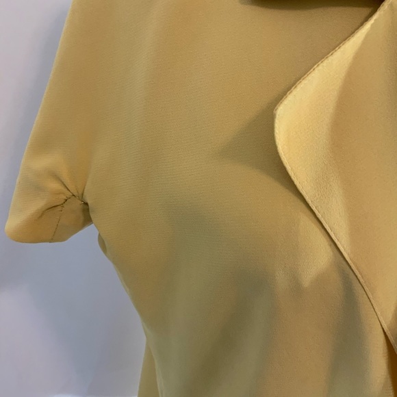 yellow vintage double breasted button up blouse - Picture 4 of 7